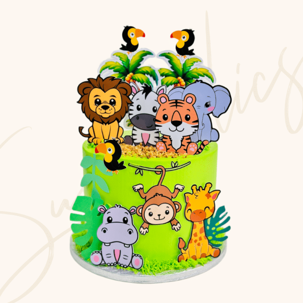 Jungle Friends Adventure Signature Kids Birthday Cake