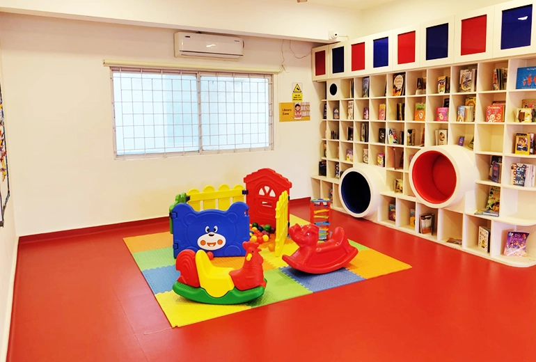 Playschool in Hyderabad -preschool classroom with happy kids